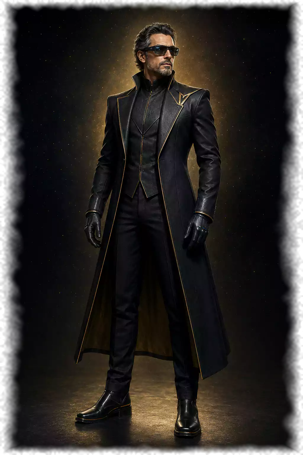 Vibe Dictator in black and gold command attire