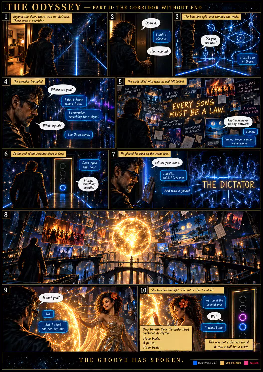 The Odyssey — Part II: The Corridor Without End comic sequence, full size